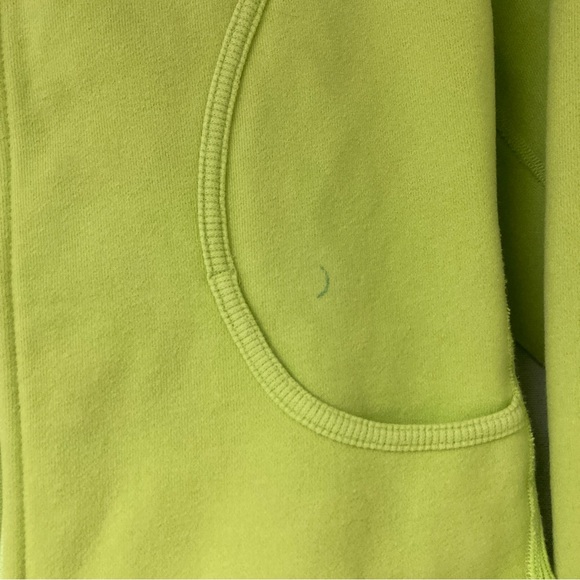 lululemon Scuba Women’s athletica Neón Green Jacket Hooded Full Zip Sz 8 - Picture 7 of 16